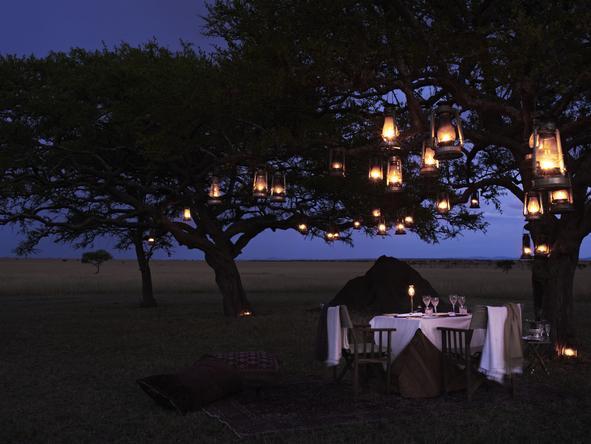 Singita Sabora Tented Camp - Bush Dining 